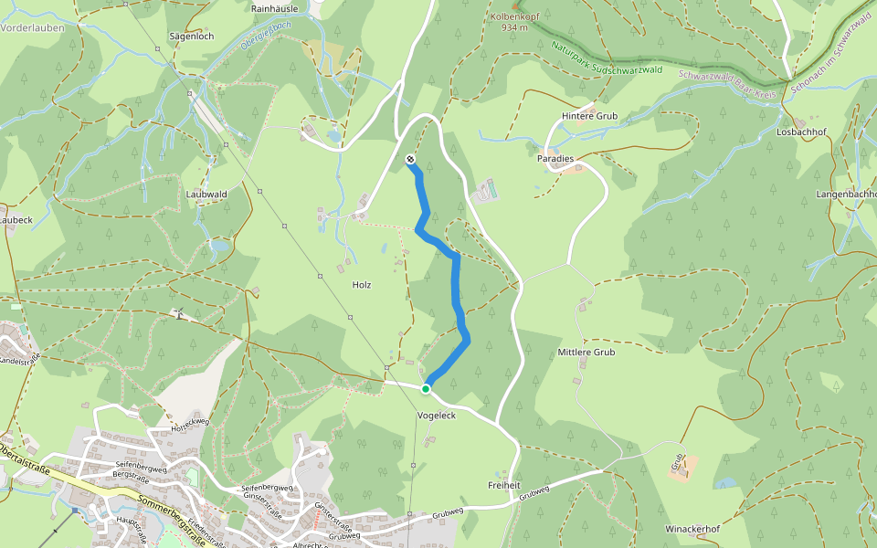 Bänkle-Trail walking route map in Schonach im Schwarzwald
