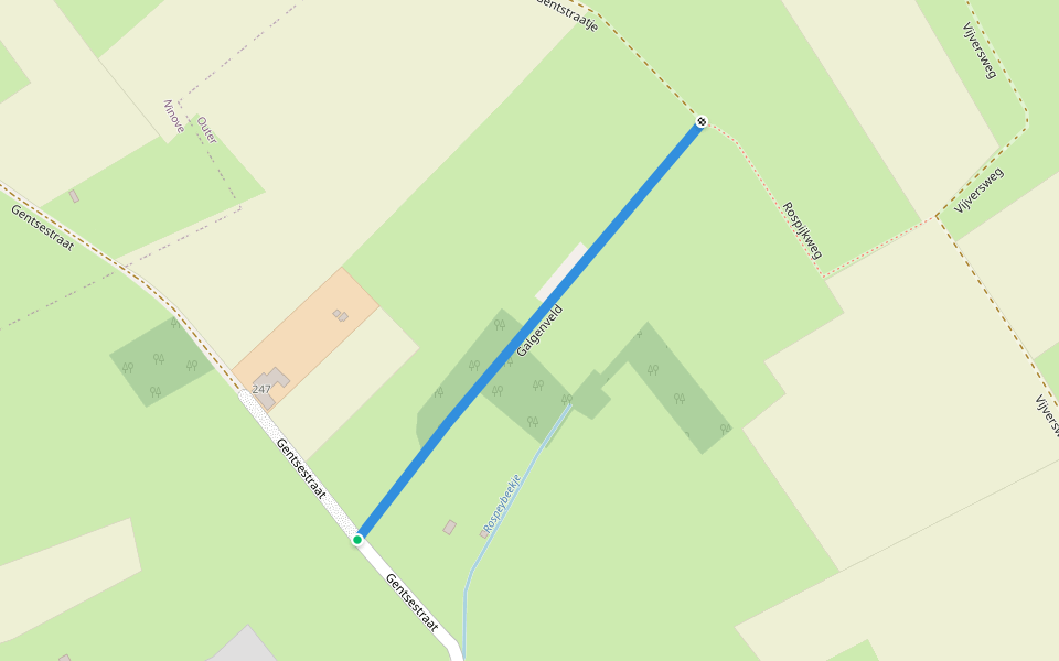 Galgenveld walking route map in Ninove