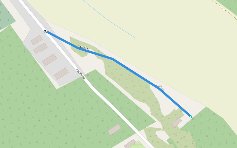 Erdősor walking route map in Csibrák