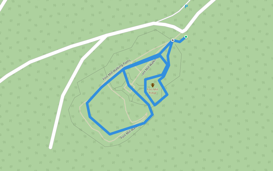 Fort Mill Walking Paths walking route map in Romney