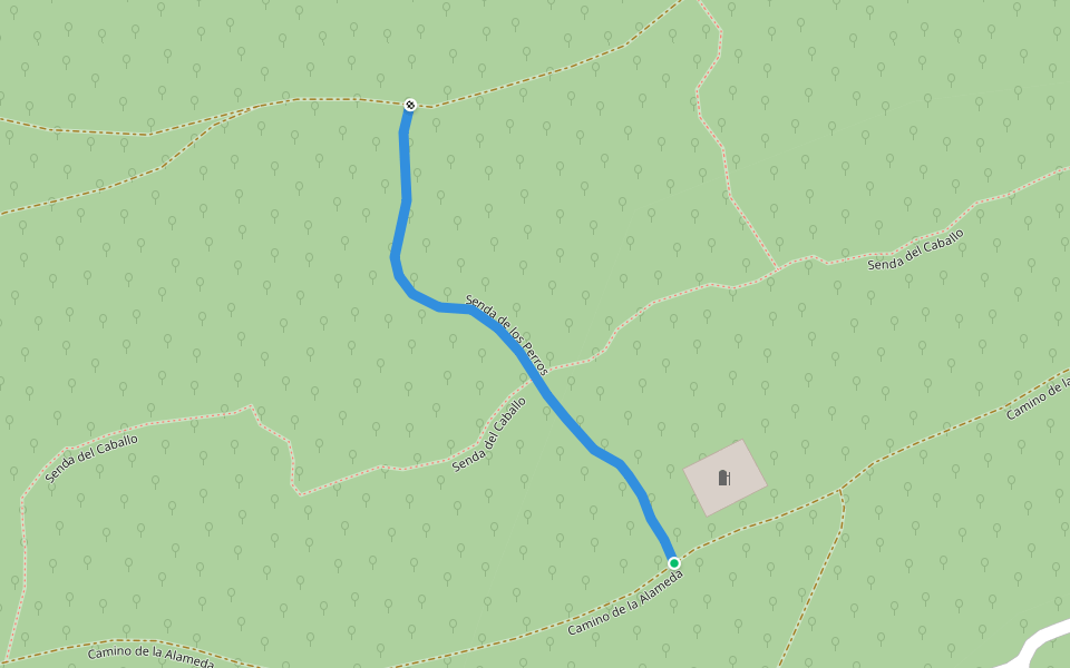 Senda de los Perros walking route map in Sojuela