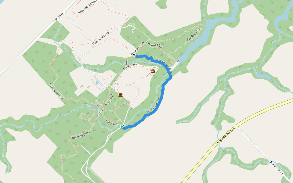 Mill Stream Trail walking route map in Mount Brydges