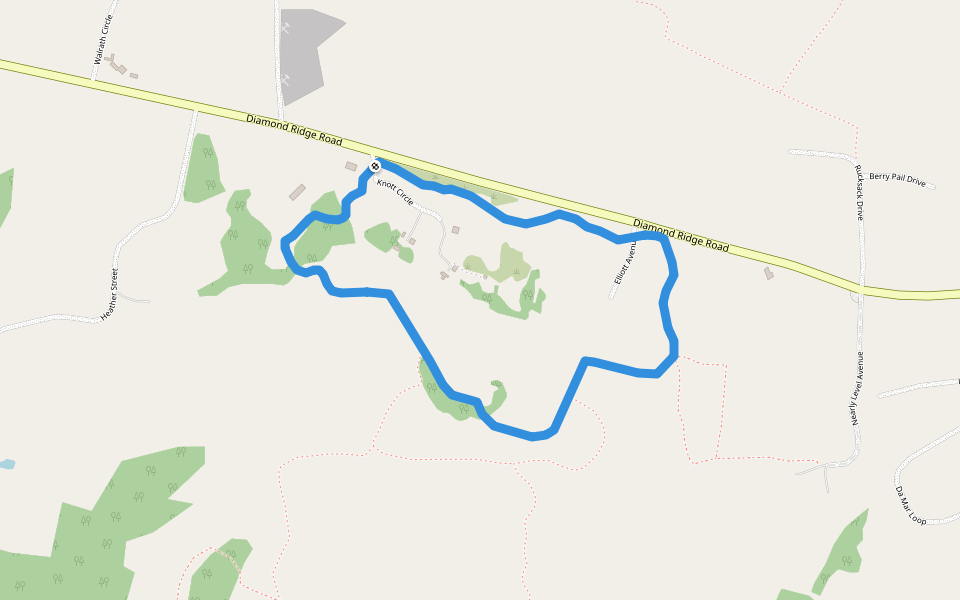Sunset Loop walking route map in Homer
