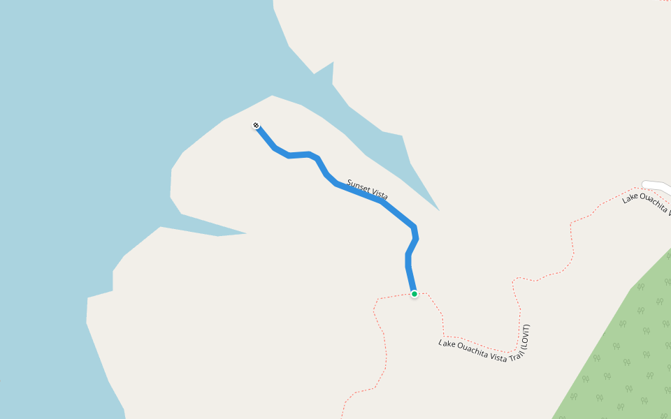 Sunset Vista walking route map in Mount Ida