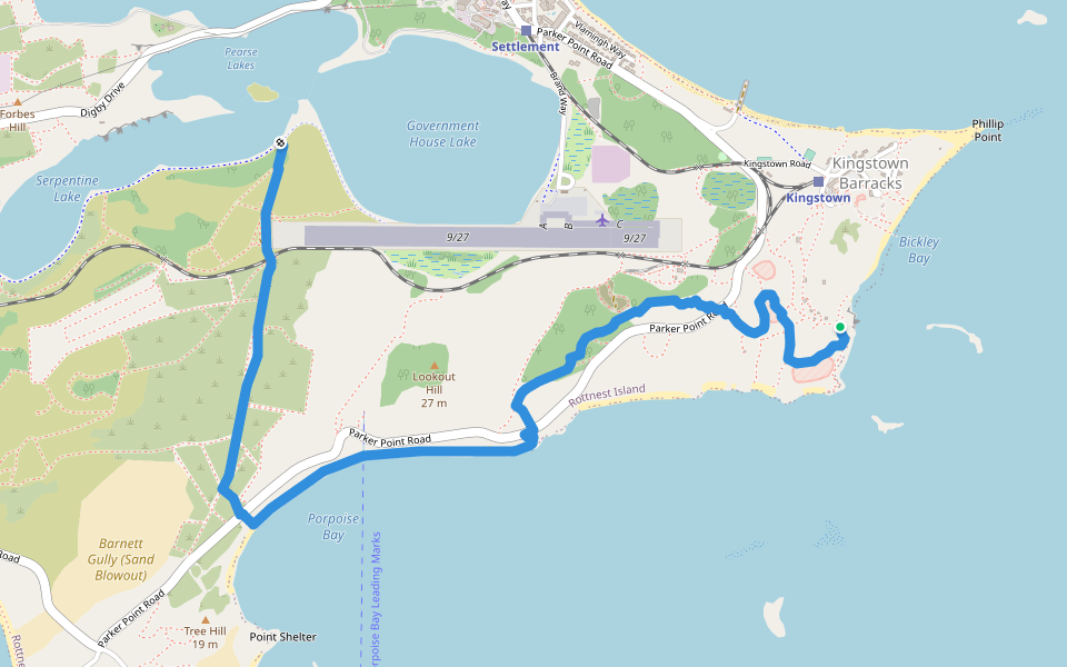 Ngank Yira Bidi walking route map in Rottnest Island