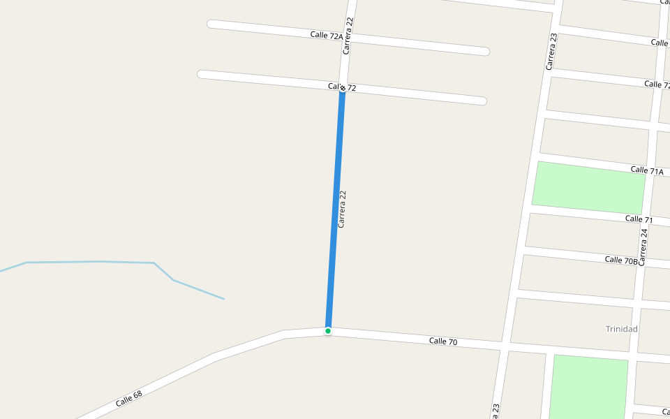 Carrera 22 walking route map in Garzón