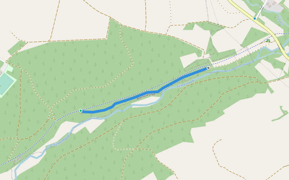 Abenteuerpfad walking route map in Brand