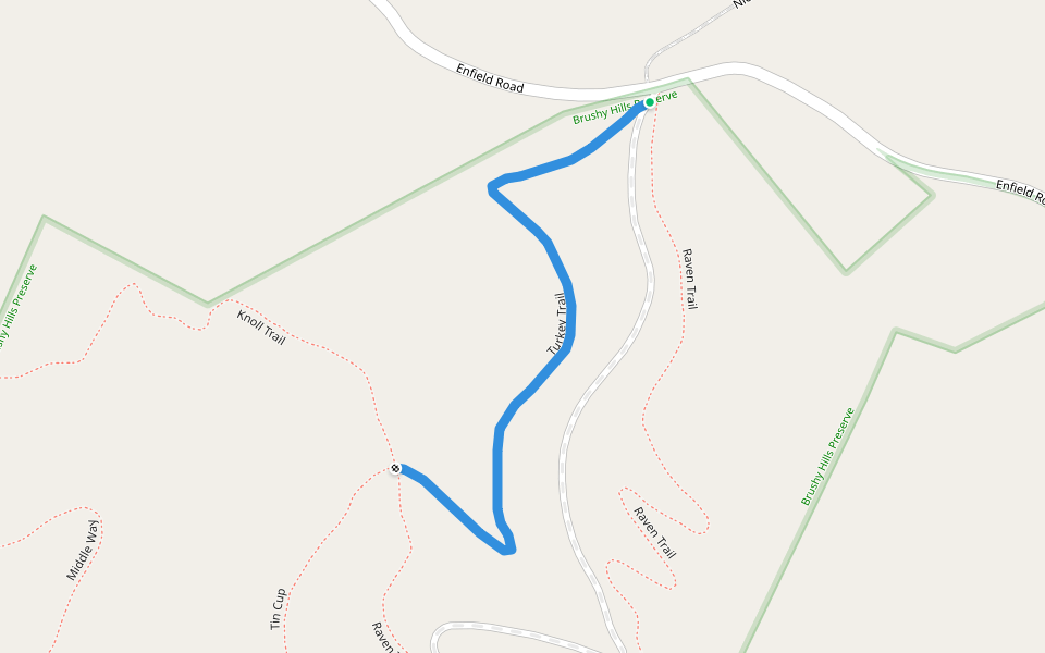 Turkey Trail walking route map in Lexington