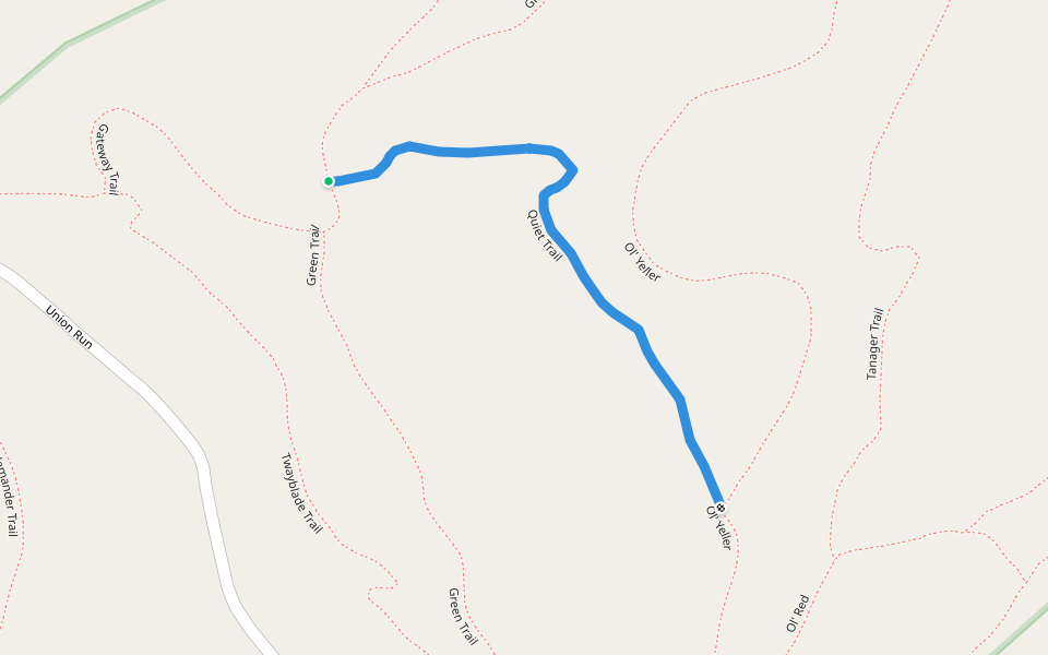 Quiet Trail walking route map in Lexington