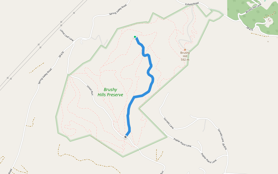 Ol' Red walking route map in Lexington