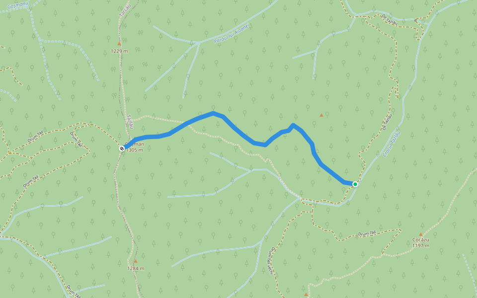 Drum TAF (Hiking fixme) walking route map in Ardeluța
