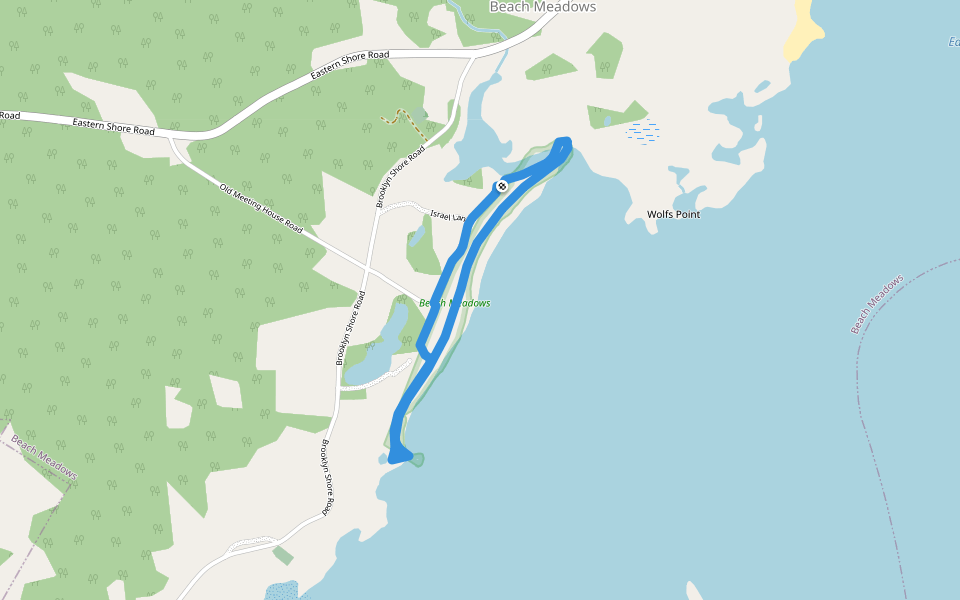 Beach Meadows Path walking route map in Brooklyn