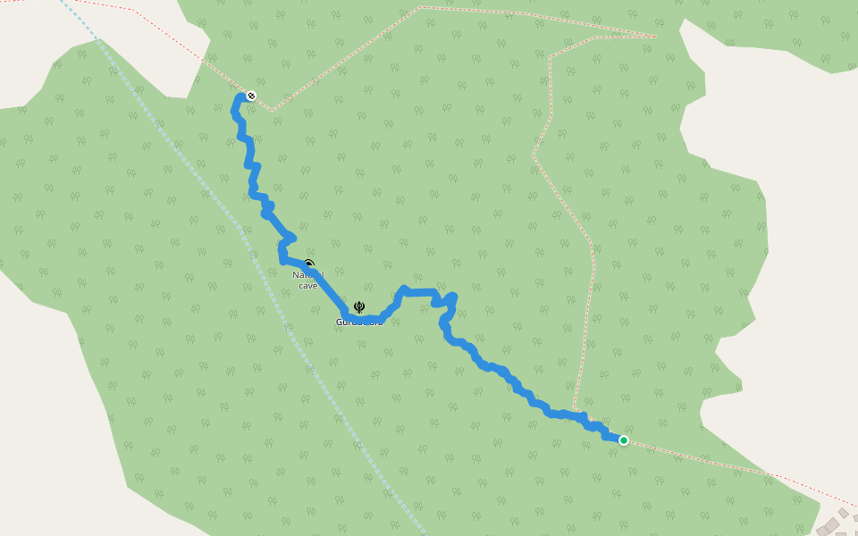 Natural cave walking route map in Manikaran