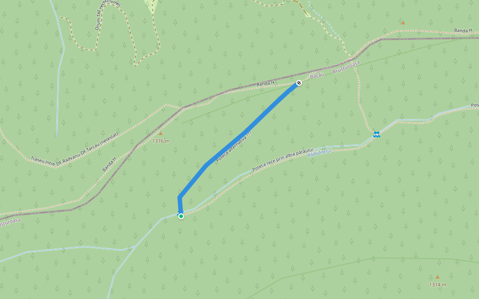 Poteca alternativa ??? walking route map in Tărhăuși