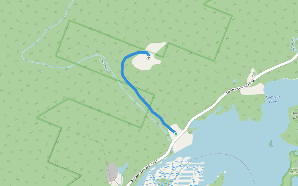 Theodore Fricker Mountain Trail walking route map in Cape North