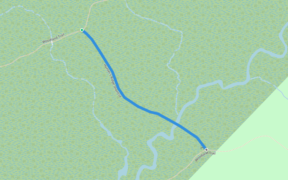 Hunter's Ridge Shortcut walking route map in Village of Clarkston