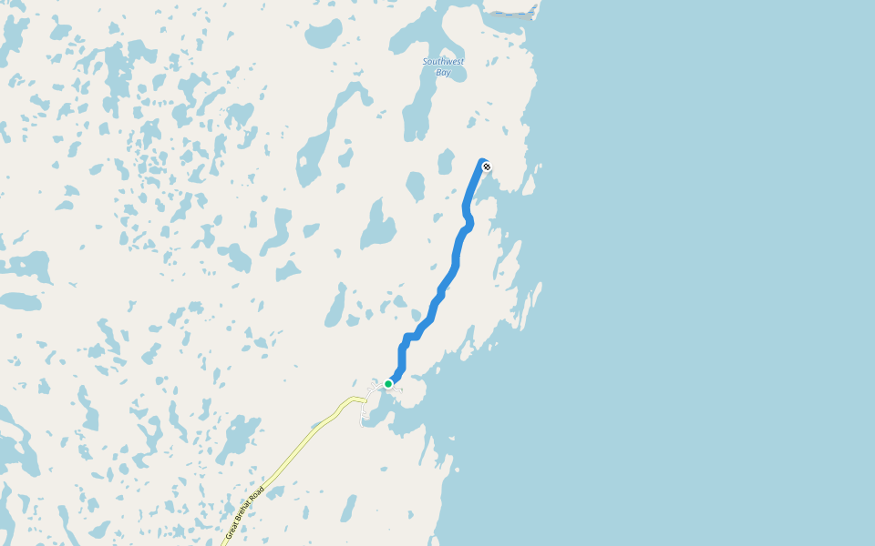 Little Brehat Trail walking route map in Saint Anthony