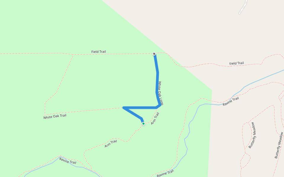 White Oak Loop walking route map in Henderson
