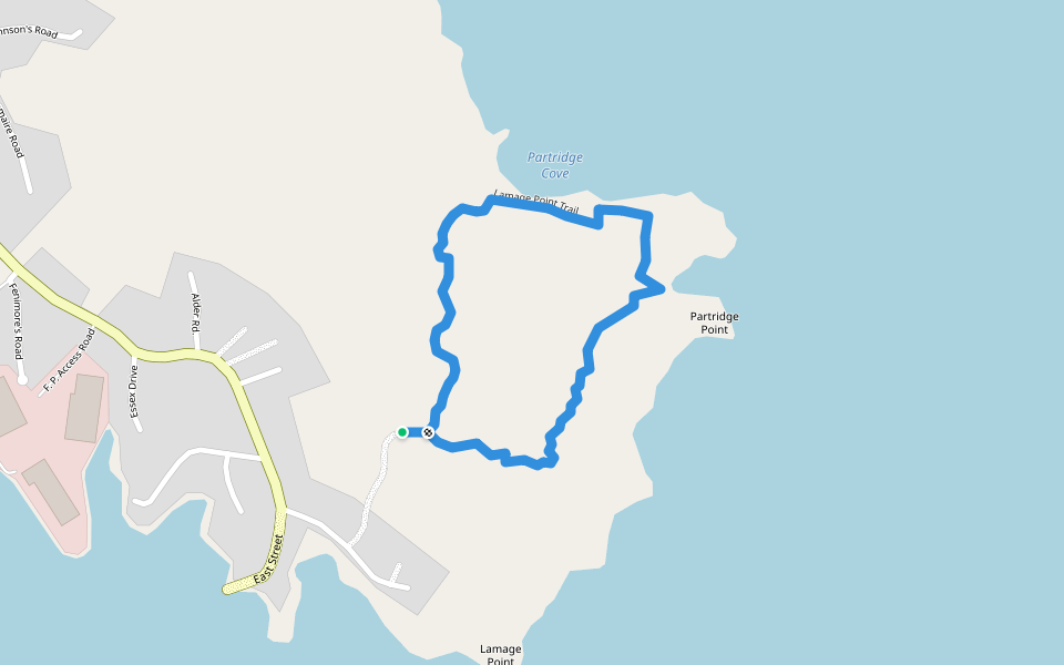 Lamage Point Trail walking route map in Saint Anthony