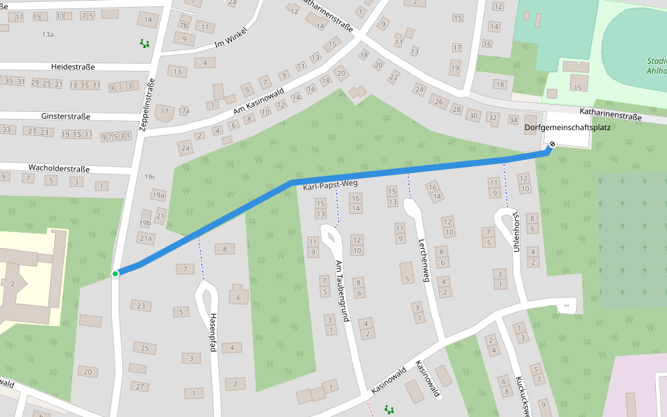 Karl-Papst-Weg walking route map in Großenkneten