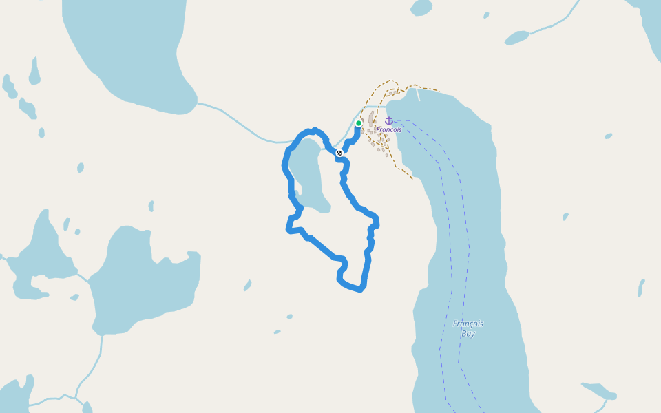 Charlie's Lookout Trail walking route map in François