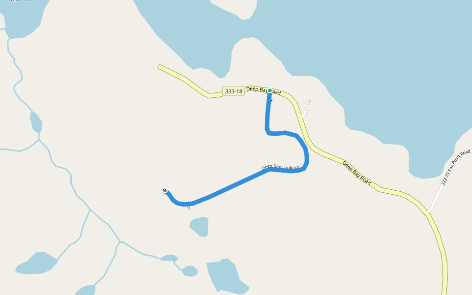 Deep Bay Lookout walking route map in Deep Bay