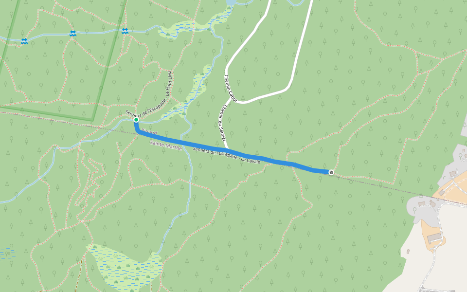 Sentiers de l'Escapade - La Cavale walking route map in Rigaud