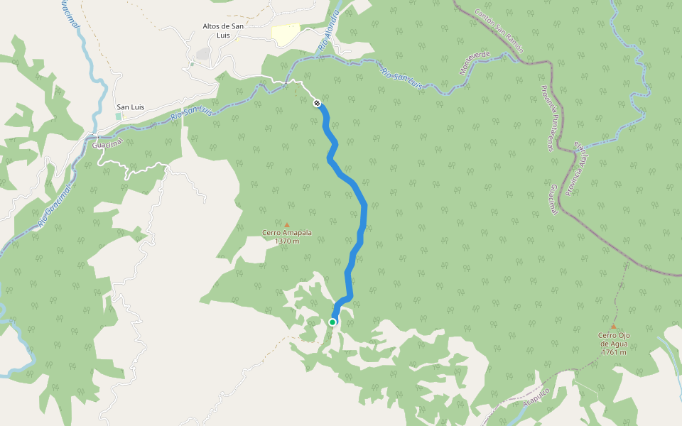 Calle La Estación walking route map in Veracruz