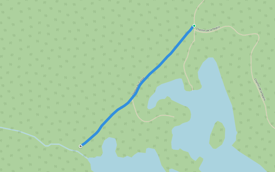 Chemin du Castor walking route map in La Tuque