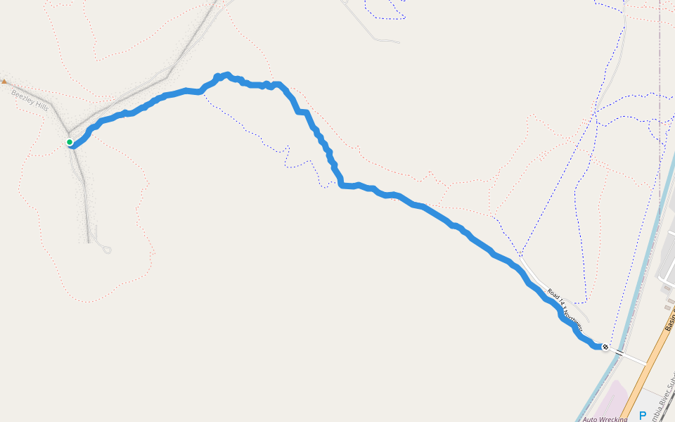 Lazy Boy (The Couch) walking route map in Ephrata