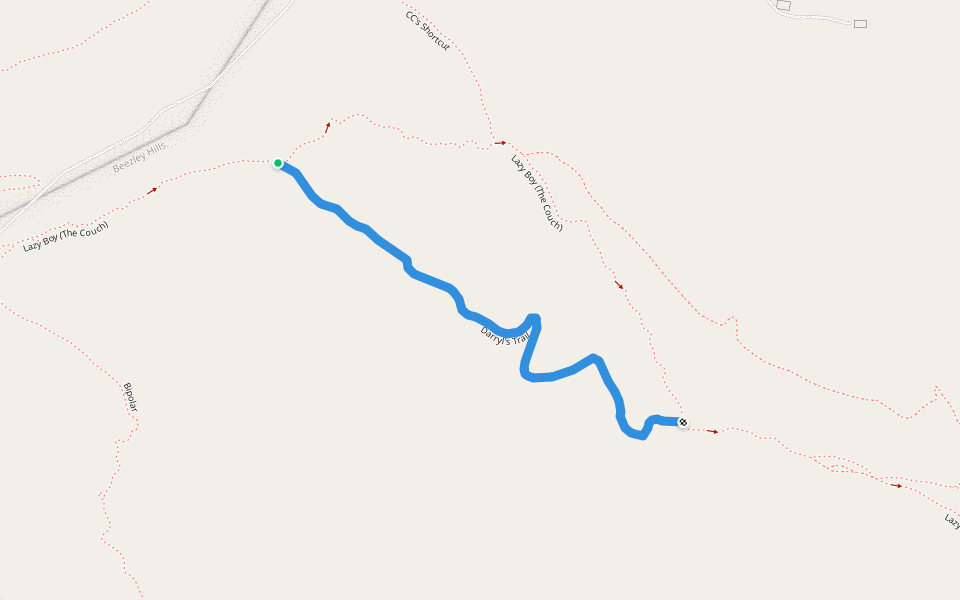 Darryl's Trail walking route map in Ephrata