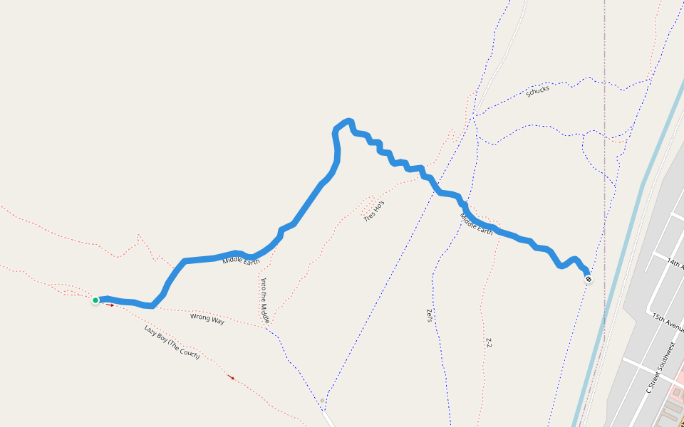 Middle Earth walking route map in Ephrata