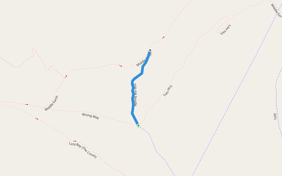 Into the Middle walking route map in Ephrata