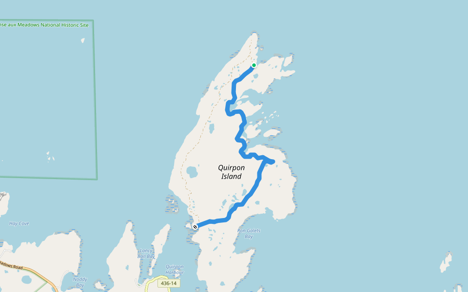 Isle of Demons walking route map in Saint Lunaire-Griquet