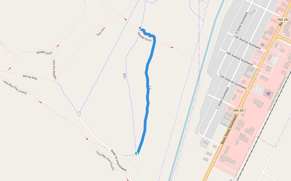 Z-2 walking route map in Ephrata