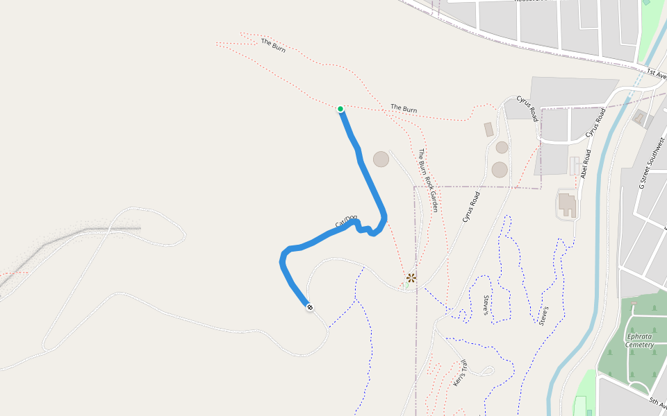 Cat/Dog walking route map in Ephrata