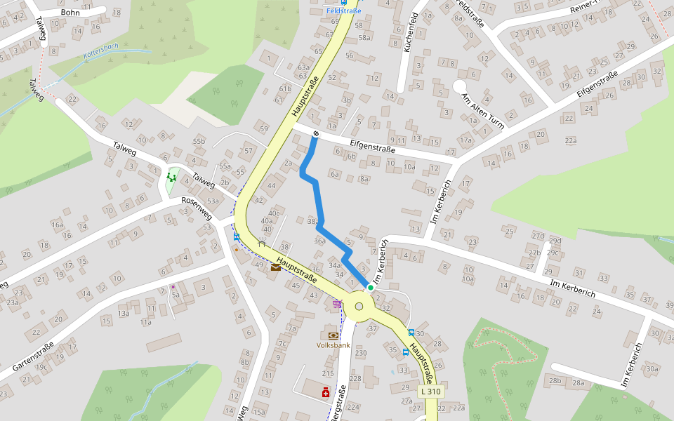 Höttengäßchen walking route map in Odenthal