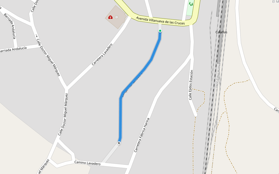 Calleja Pilar Lavadero walking route map in Calañas