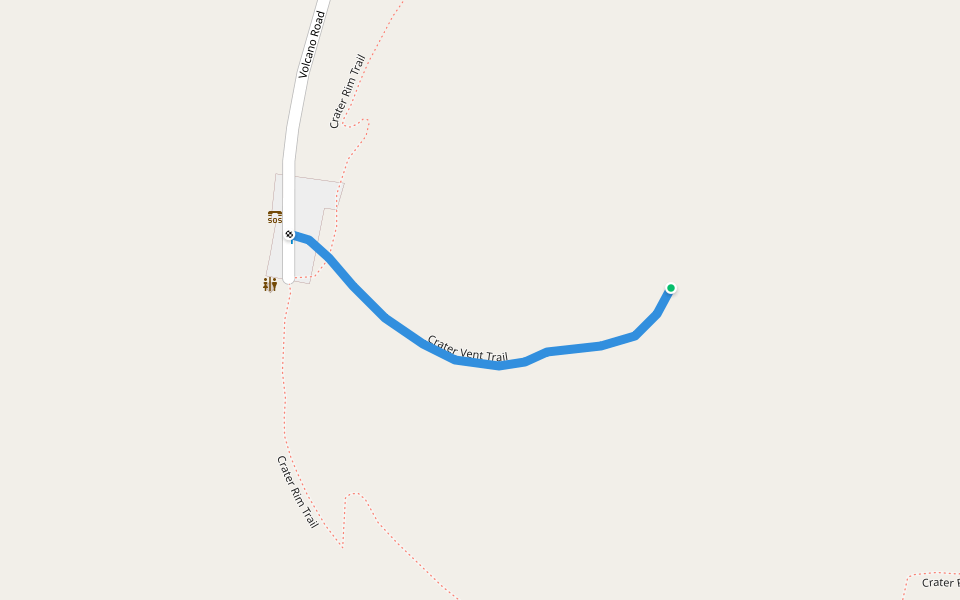 Crater Vent Trail walking route map in Des Moines