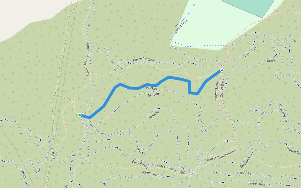 Bucket walking route map in Lake Heights