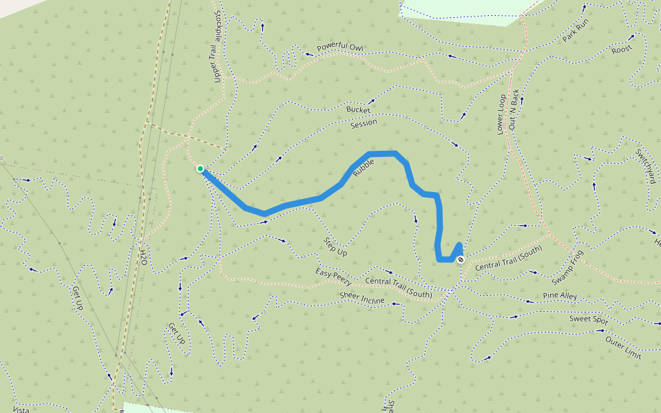 Rubble walking route map in Lake Heights