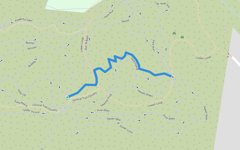 Switchyard walking route map in Lake Heights