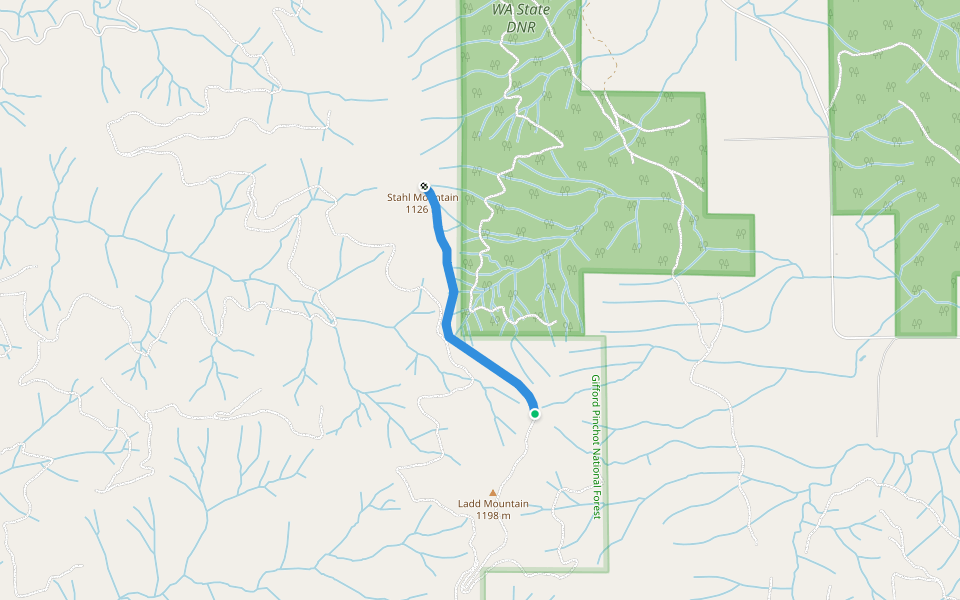 Stahl Mountain 288 walking route map in Mineral