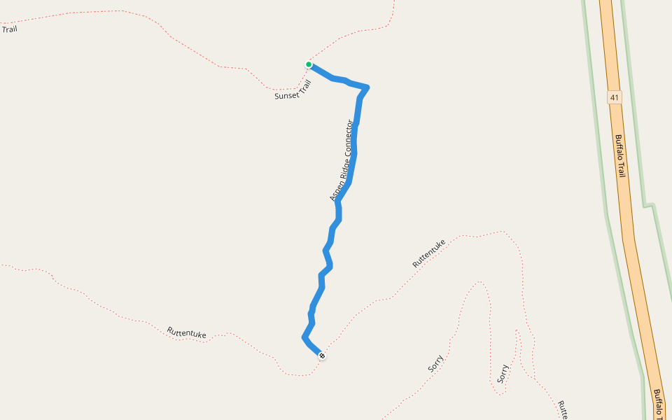 Aspen Ridge Connector walking route map in Elkwater