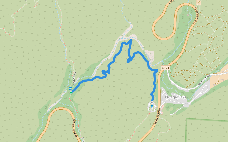 San Juan Loop Trail walking route map in Lake Elsinore