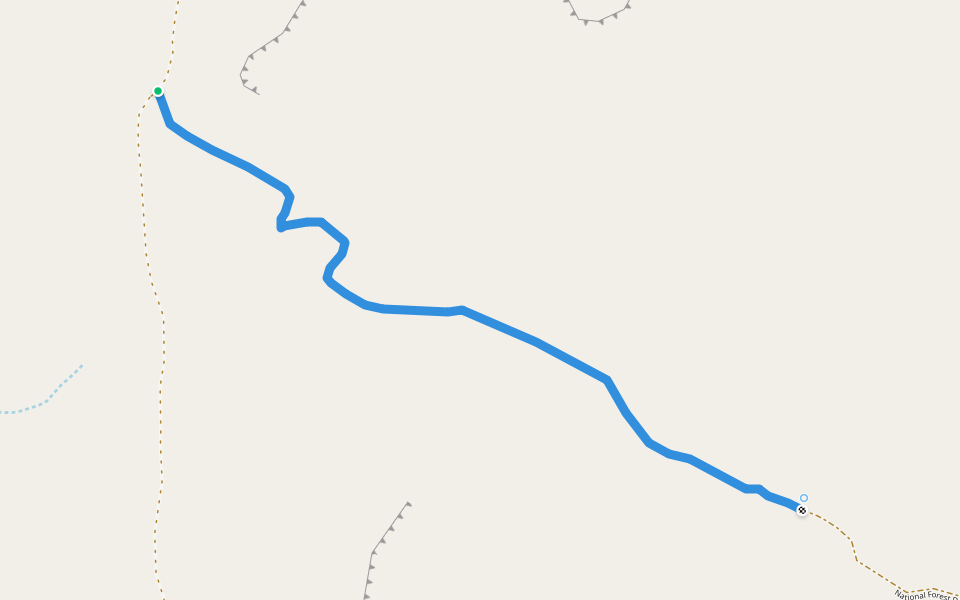 Water Canyon Trail walking route map in Antimony