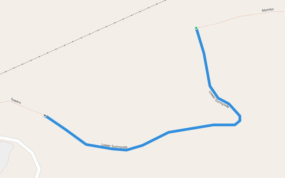 Lower Sunnyside walking route map in Cordova