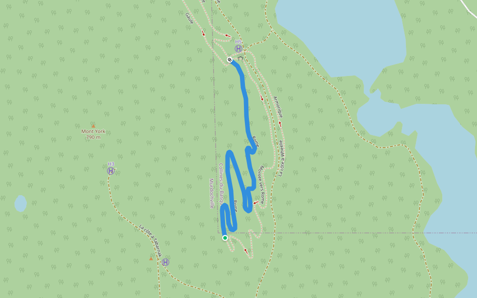 Rome walking route map in Murdochville