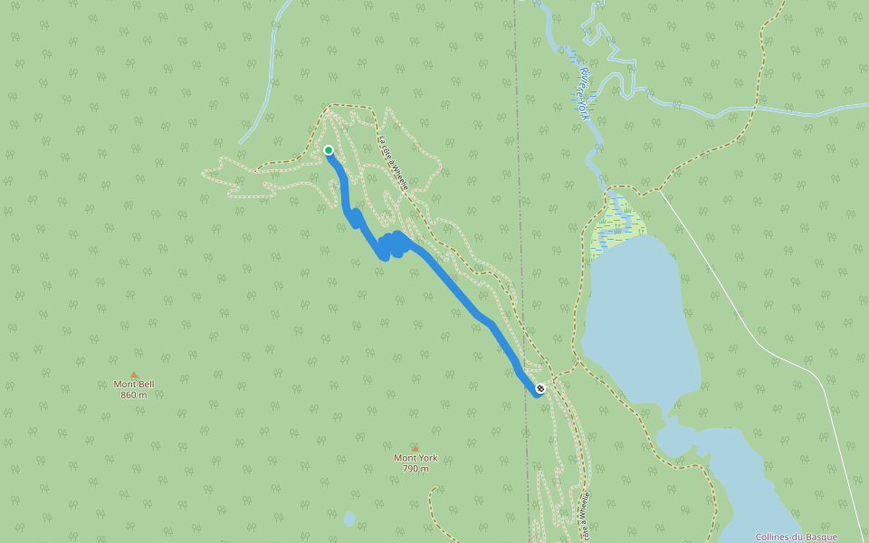 Gaule walking route map in Murdochville
