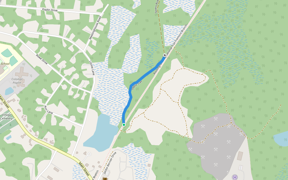 Depot Trail walking route map in Fremont